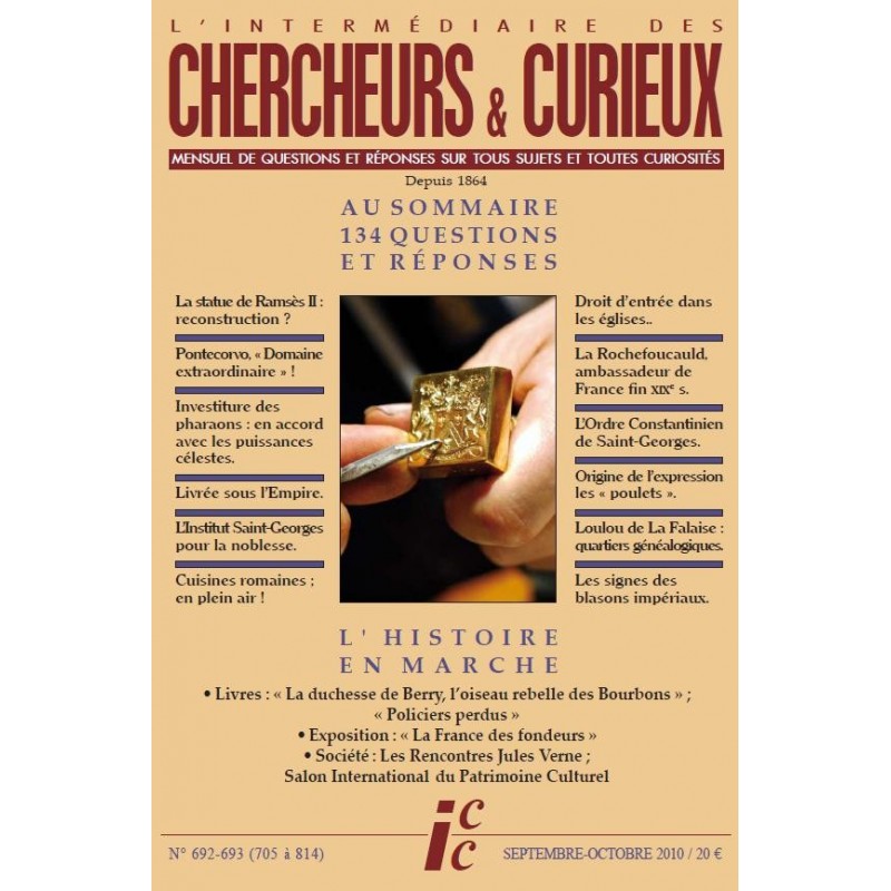 INTERMEDIAIRE DES CHERCHEURS ET CURIEUX (L') 